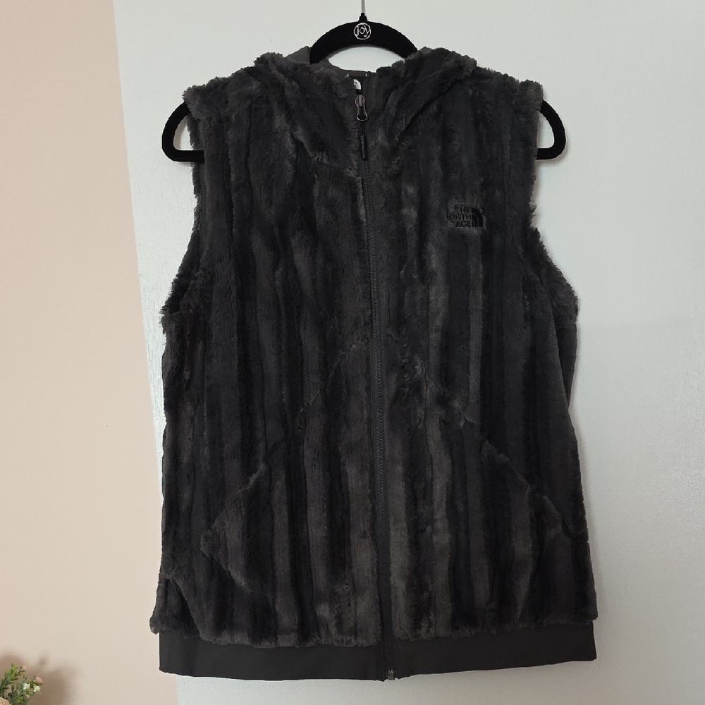 The North Face Women's Charcoal Faux Fur Vest